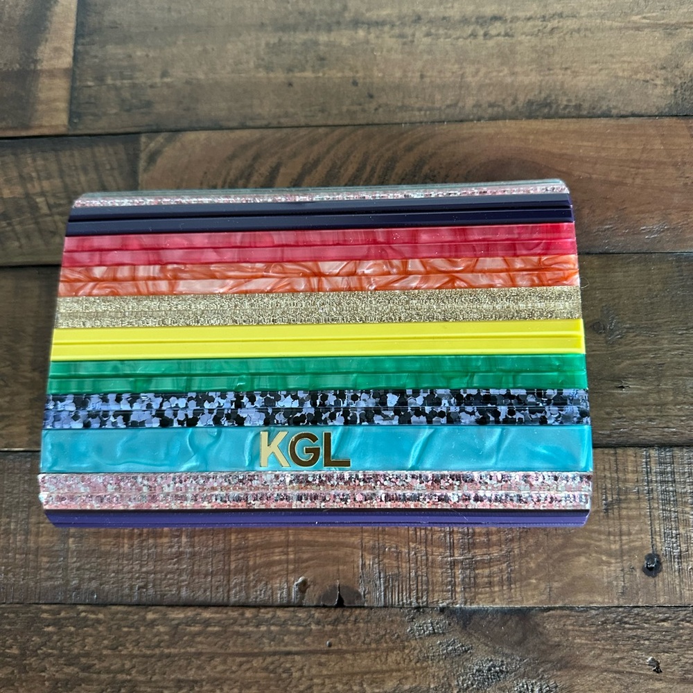 Kurt Geiger Multicolor Striped Clutch
